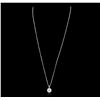 Image 6 : 14KT White Gold 1.08ctw Diamond Pendant With Chain