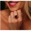 Image 2 : 14KT White Gold 12.77ct Ruby and Diamond Ring