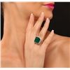 Image 1 : 14KT White Gold 8.51ct Emerald and Diamond Ring