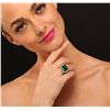 Image 2 : 14KT White Gold 8.51ct Emerald and Diamond Ring