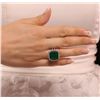 Image 3 : 14KT White Gold 8.51ct Emerald and Diamond Ring