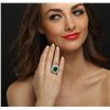 Image 1 : 14KT White Gold 6.33ct Emerald and Diamond Ring