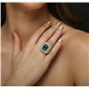 Image 3 : 14KT White Gold 6.33ct Emerald and Diamond Ring