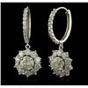 Image 5 : 14KT White Gold 5.04ctw Diamond Earrings