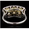 Image 7 : Platinum and 18KT Yellow Gold EGL Certified 5.27ctw Diamond Ring