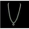 Image 4 : 14KT Yellow Gold 27.47ctw Emerald and Diamond Necklace