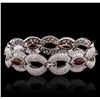 Image 8 : 18KT White Gold 8.16ctw Ruby and Diamond Bracelet
