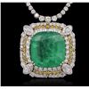 Image 5 : 14KT White Gold GIA Certified 59.23ct Emerald and Diamond Necklace