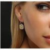 Image 2 : 18KT Two-Tone Gold 7.13ctw Diamond Earrings