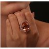 Image 1 : 14KT Rose Gold 24.00ct Morganite and Diamond Ring