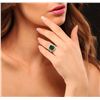 Image 2 : 14KT White Gold 5.67ct Emerald and Diamond Ring