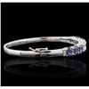 Image 5 : 14KT White Gold 5.76ctw Sapphire and Diamond Bracelet