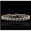 Image 7 : Platinum 14.91ctw Diamond Tennis Bracelet
