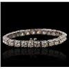 Image 9 : Platinum 14.91ctw Diamond Tennis Bracelet