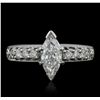 Image 4 : 18KT White Gold EGL Certified 1.40ctw Diamond Ring