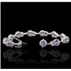Image 6 : 14KT White Gold 5.94ctw Tanzanite and Diamond Bracelet