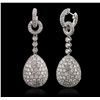 Image 5 : 18KT White Gold 13.36ctw Diamond Earrings