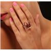 Image 1 : 14KT Rose Gold GIA Certified 26.97ct Morganite and Diamond Ring