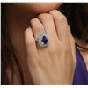 Image 4 : 14KT White Gold 5.16ct Tanzanite and Diamond Ring
