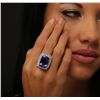 Image 3 : 14KT White Gold GIA Certified 24.17ct Tanzanite and Diamond Ring