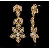 Image 6 : 18KT Three-Tone Gold 6.25ctw Diamond Earrings