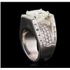 Image 8 : 18KT White Gold 11.07ctw Diamond Ring