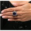 Image 3 : 14KT White Gold 16.30ct GIA Cert Tanzanite and Diamond Ring