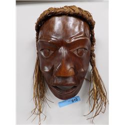 PORTRAIT MASK W/CEDAR BRAIDED HAIR - SHANNON PETER