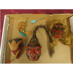 LOT OF FIRST NATIONS CARVINGS/MASK