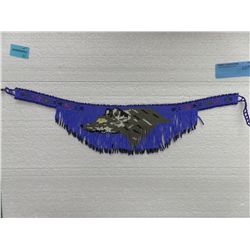 BEADED GRAY WOLF  CHOKER (4X18)