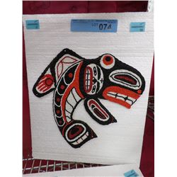 BEADED RED&BLACK ORCA/WARRIOR