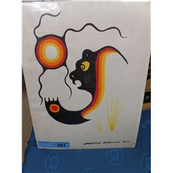 BEAR & SUN WATER COLOUR - LAWERENCE BEAULIEU 1998