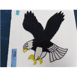 BEADED BLUE/BLACK SCREAMING EAGLE - 12X10