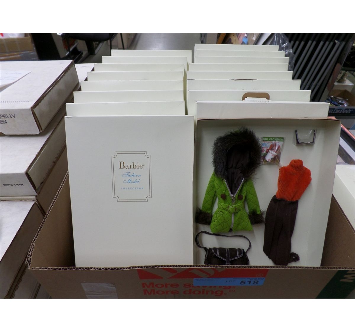 Box Lot Of 17x Barbie Wardrobe Collection