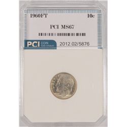 1960 ROOSEVELT DIME, PCI MS-67 FULL TORCH LISTS FOR $350.00