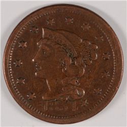 1854 LARGE CENT FINE