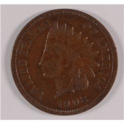 1908 S INDIAN HEAD CENT VF
