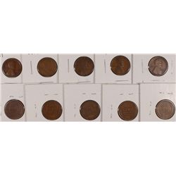 LOT OF (10) 1914 S LINCOLN CENTS