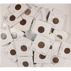 LOT OF (61) INDIAN HEAD CENTS, SOME BETTER DATES AND 5 FLYING EAGLES INCLUDED