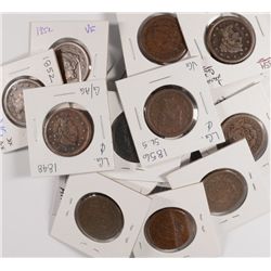 LOT OF (20) LARGE CENTS VARIOUS DATES