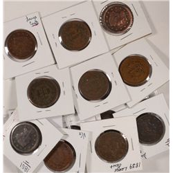 LOT OF (19) LARGE CENTS