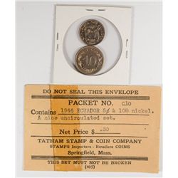 1946 5c & 10c NICKEL (ECUADOR)