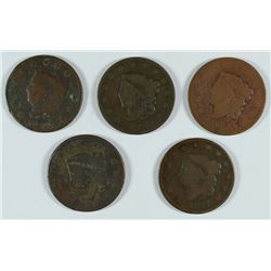 (5) LARGE CENTS (22, 26, 27, 31, 32)