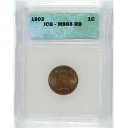 1902 INDIAN HEAD CENT ICG MS-65 RB