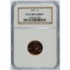 Image 1 : 1957 PROOF LINCOLN CENT NGC PF-67 RD CAMEO