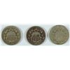 Image 1 : (3) SHIELD NICKELS (66, 67, 72)