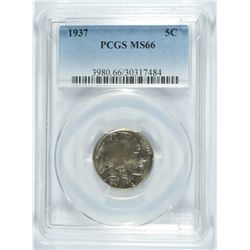 1937 BUFFALO NICKEL PCGS MS-66