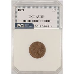 1859 INDIAN HEAD CENT, PCI AU-55