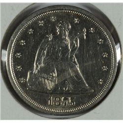 1875-S TWENTY CENT AU-58 CLEANED