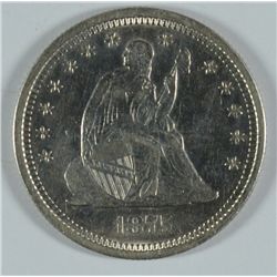 1875-S SEATED QUARTER MS-62